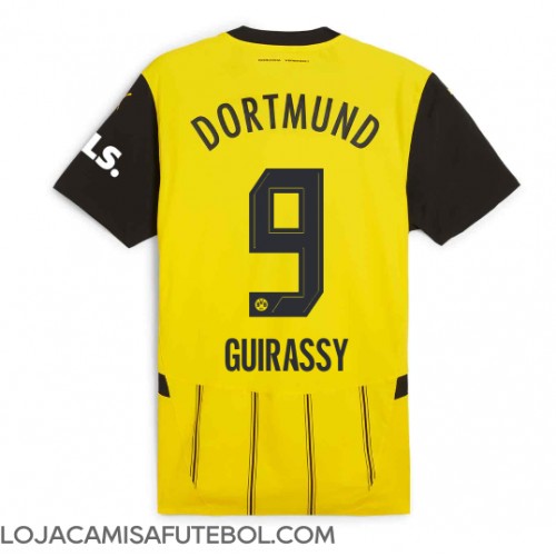 Camisa de Futebol Borussia Dortmund Serhou Guirassy #9 Equipamento Principal 2024-25 Manga Curta